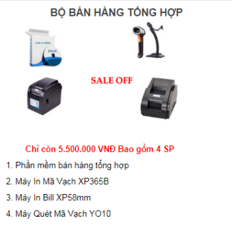 TRỌN BỘ MÁY BÁN HÀNG SHOP